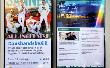 PLAYipp Digital Signage Strängnäs kommun evenemang