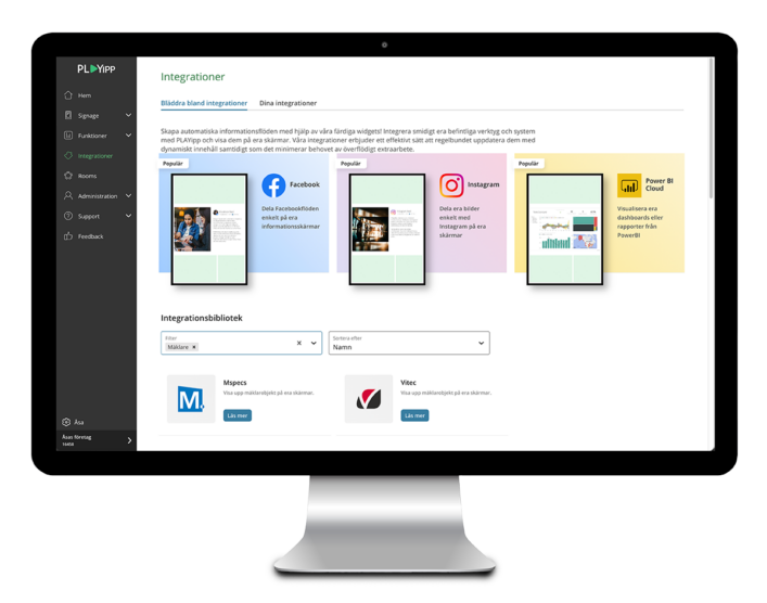 PLAYipp CMS with integrations