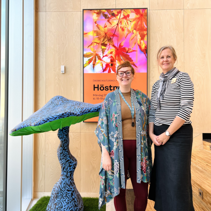 Kommunikatörerna Karin och Jessica på Kulturkvarteret, Örebro