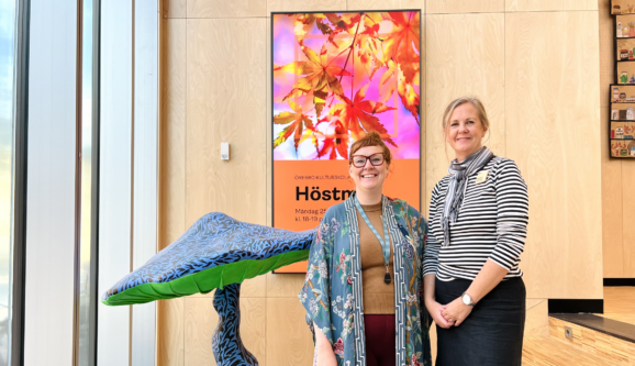 Playipp Digital Signage hos Kulturkvarteret, Jessica och Karin kommunikatörer