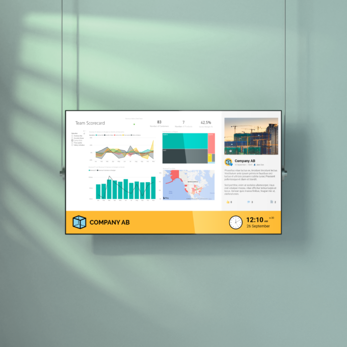 Power Bi - Mockup - Digital Signage