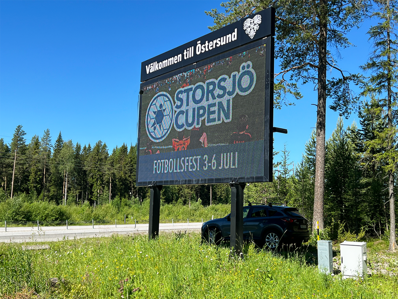Östersunds kommun infartsskylt