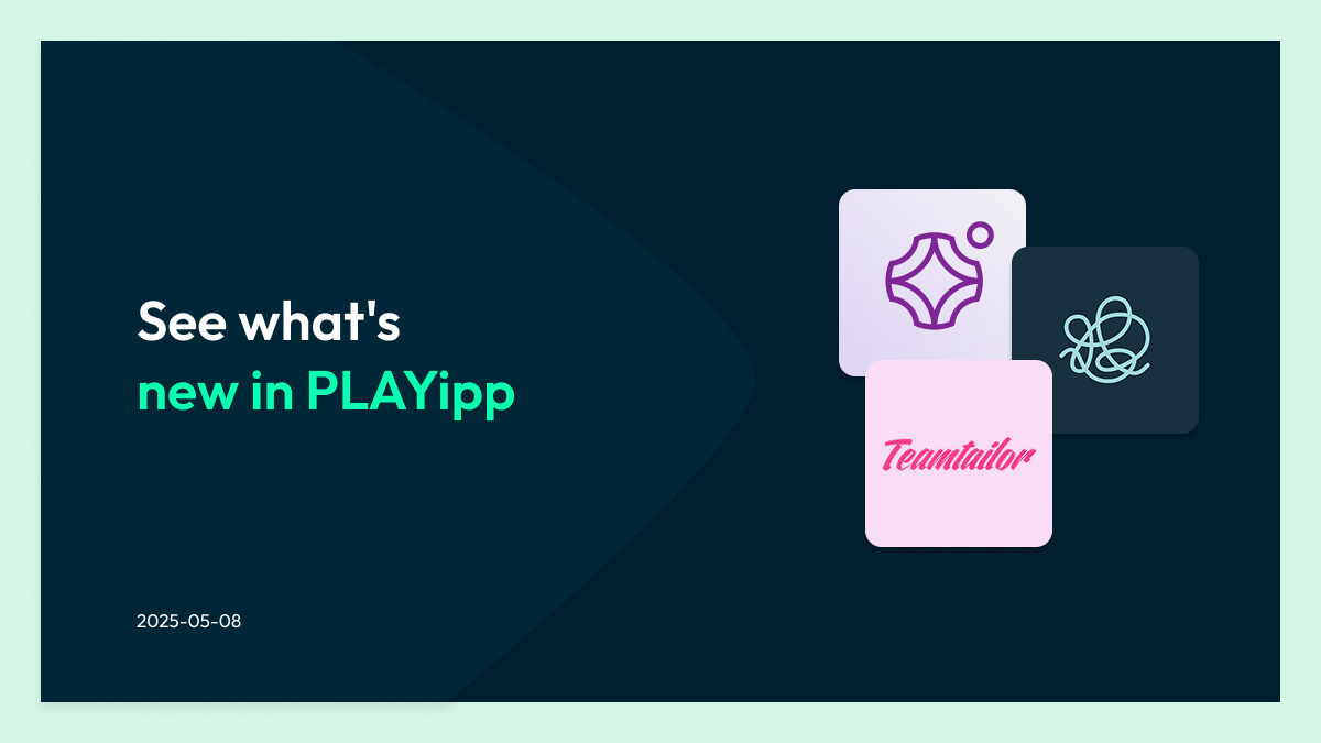 New in PLAYipp - integrationer