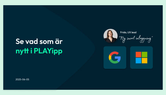 Nytt i PLAYipp - inloggning
