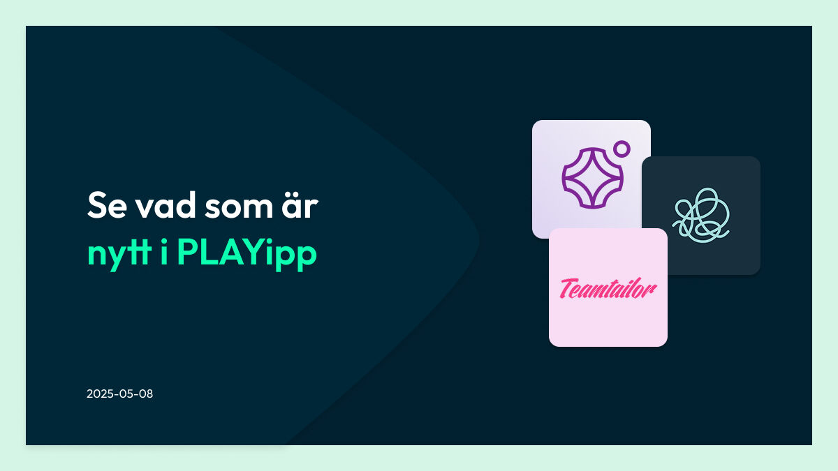 Nytt i PLAYipp - integrationer