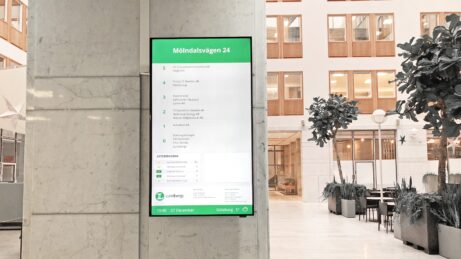 Digital signage for visitor