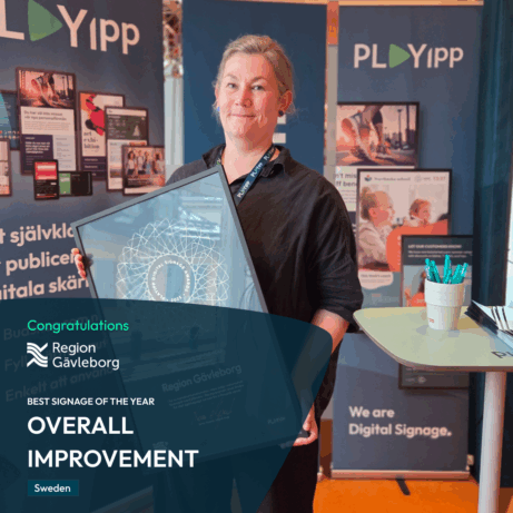 PLAYipp Digital Signage Awards – Best signage of the year Overall improvement