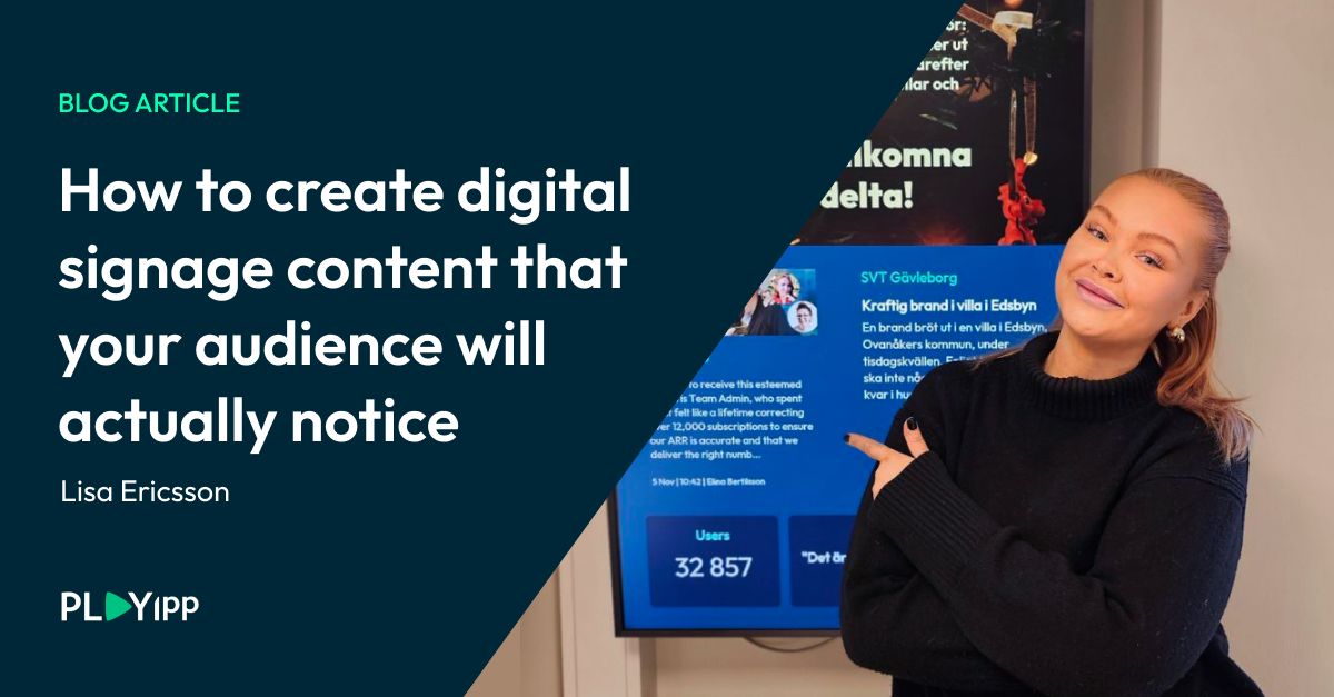 Digital signage conten