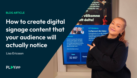 Digital signage conten