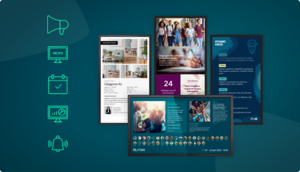 Sample corporate communication screens