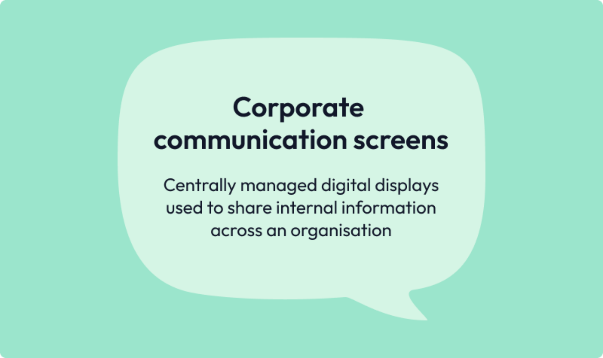 corporate communication screens definition