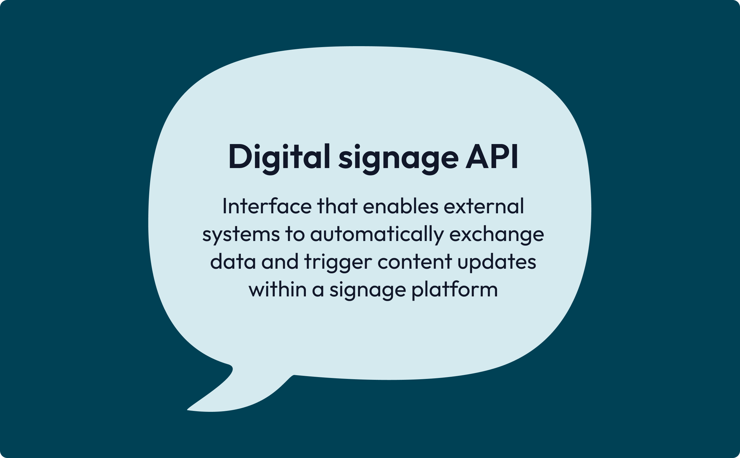 Definition av API för digital skyltning