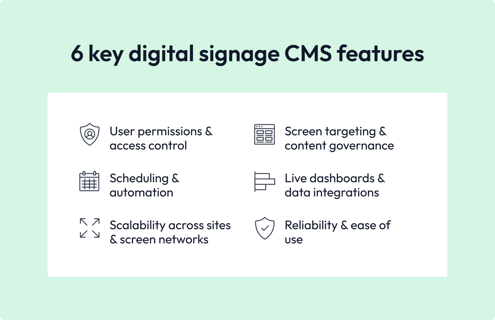 6 key digital cms checklist