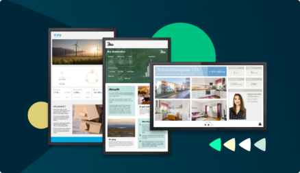 kpi dashboard tv example with multiple screen types