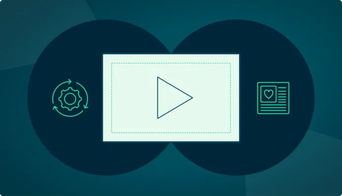 Graphic of a screen with a play button