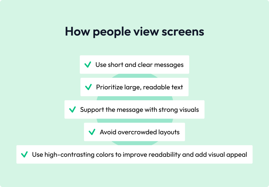 how people view screens list