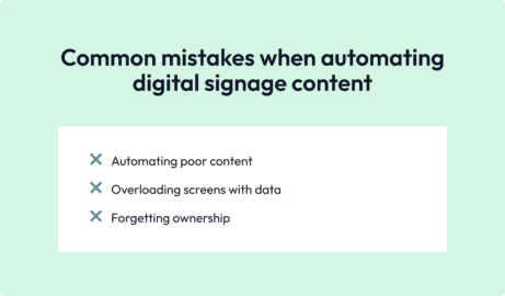 Content automation mistakes list